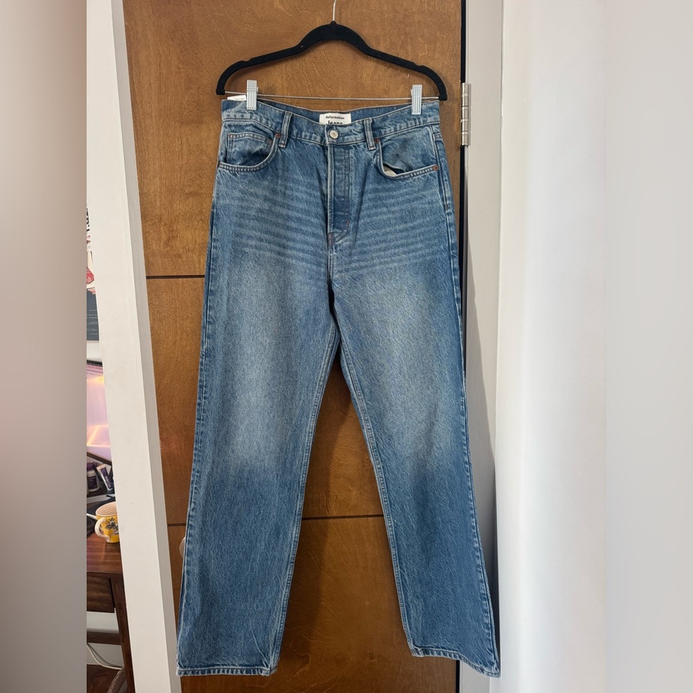 Reformation High Rise medium Blue Straight Jeans